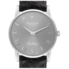 Rolex Cellini Classic Slate Dial White Gold Mens Watch 5116