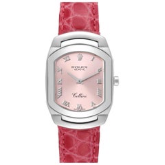 Rolex Cellini Cellissima White Gold Pink Dial Ladies Watch 6631 Papers