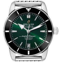 Breitling Superocean Heritage II 42 Green Dial Steel Mens Watch AB2010 Box Card