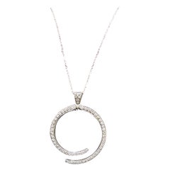 Diamond Necklace In 18k White Gold 