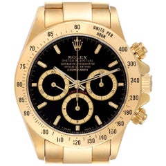 Rolex Daytona Yellow Gold Chronograph Mens Watch 16528
