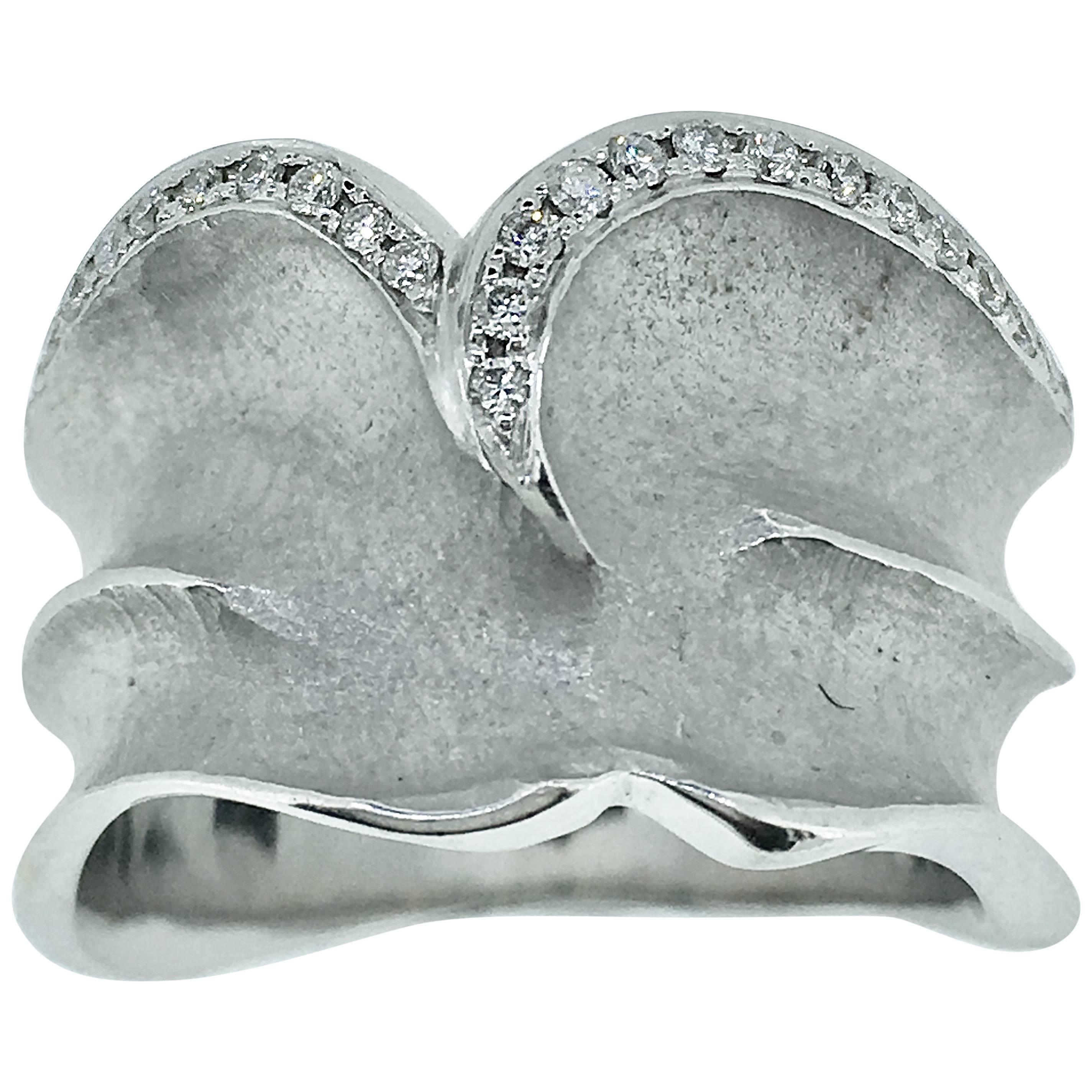 S. Van Giel Diamond Gold Modern Wedding Ring For Sale