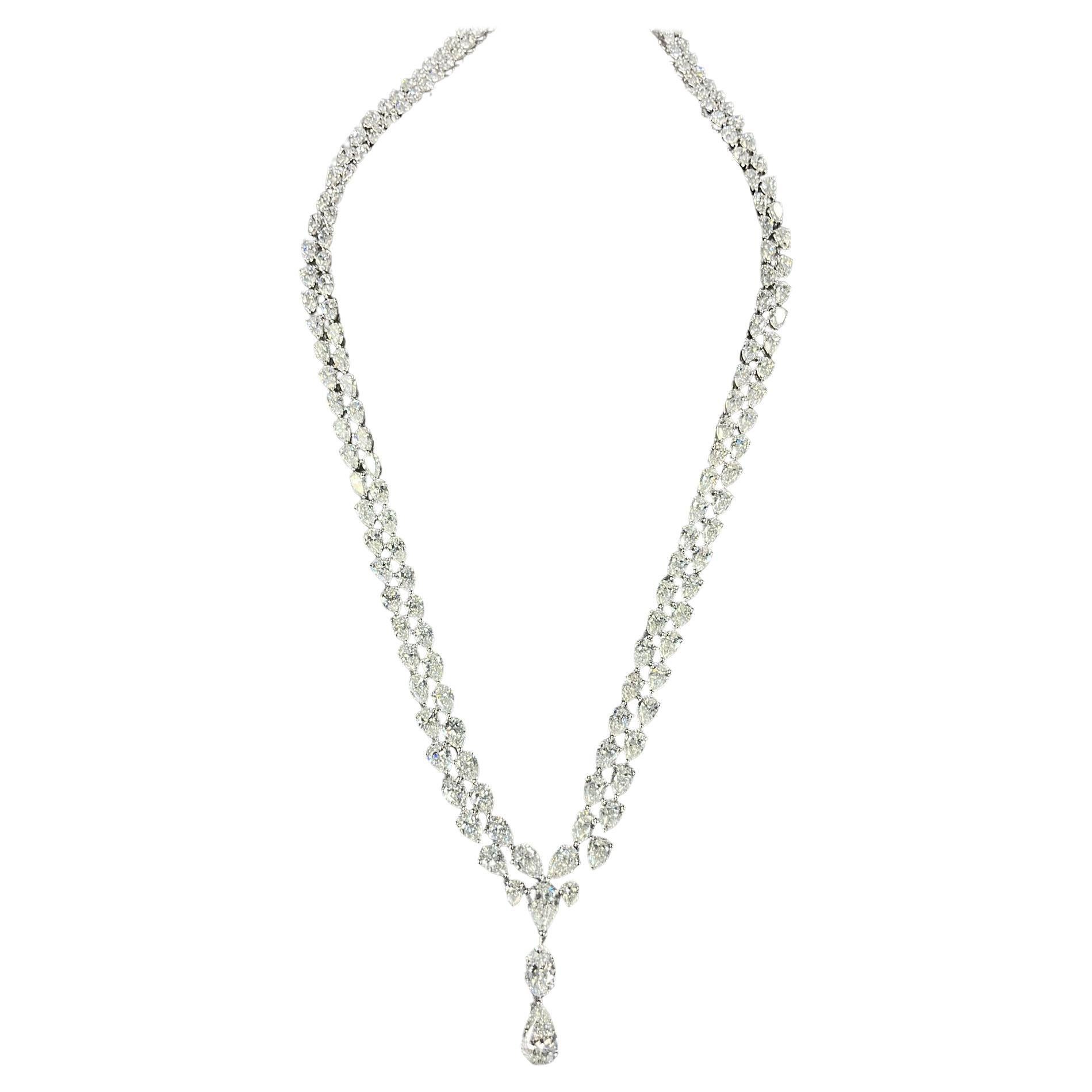 Rebecca NEU $250K prächtige 30CT GIA Diamant-Halskette &  2 Pr Diamant-Ohrringe im Angebot
