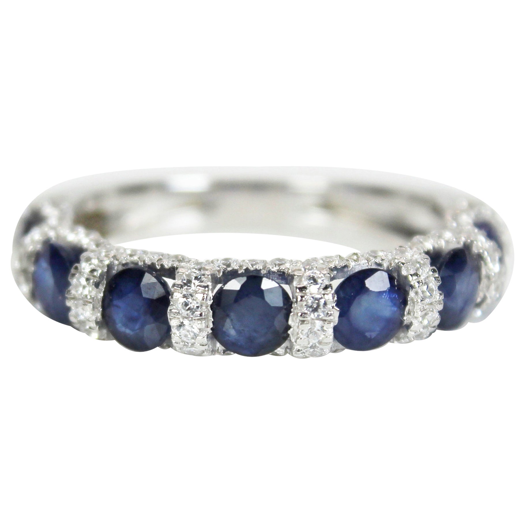 Natural Blue Sapphire Band Ring