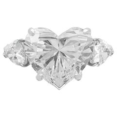 GIA Certified 4 Carat Heart Shape Diamond Ring