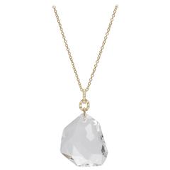H. Stern Diane von Furstenberg Necklace, Colorless Quartz, 0.22ct Diamonds, 18"