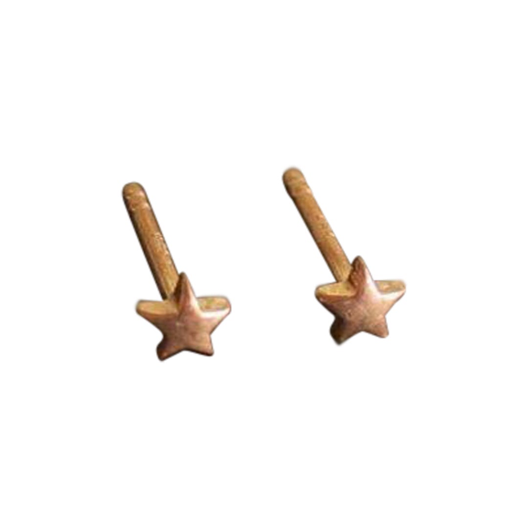 14k Solid Gold Mini Star Piercing Gold Body Piercing Dainty Celestial Jewelry. For Sale