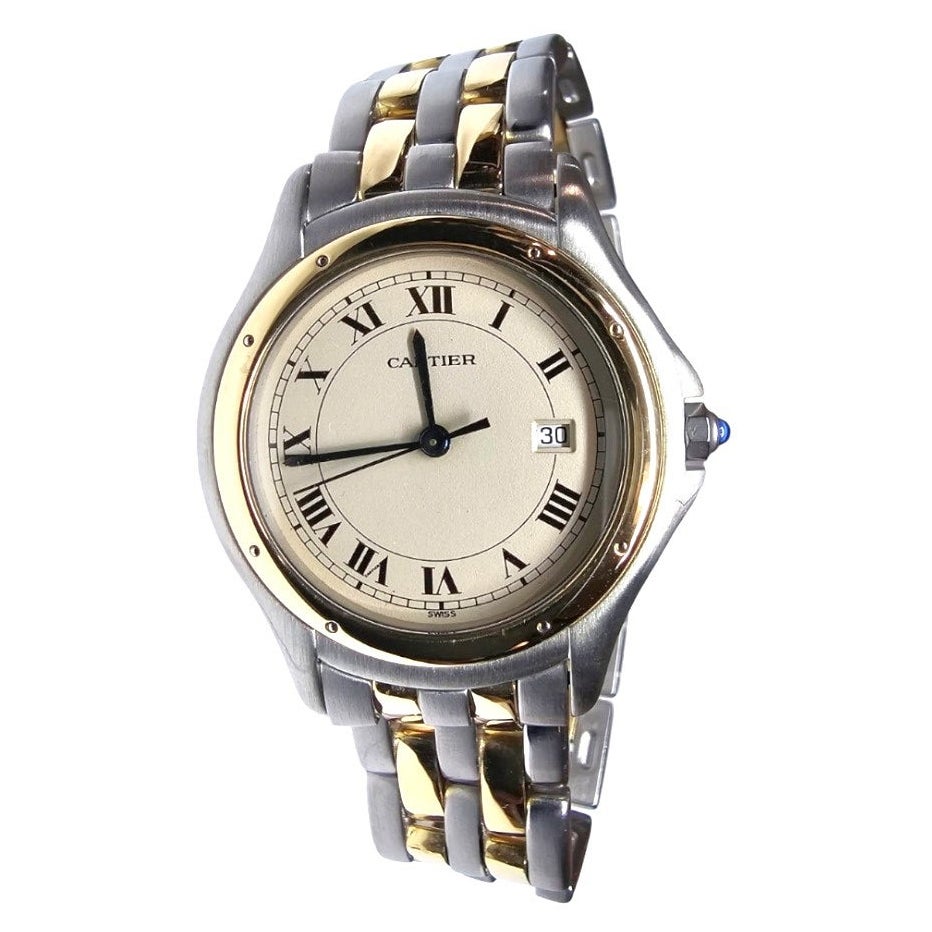 Cartier Phantere 33mm cougar two-roll two tone For Sale