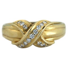 Diamond Ring, TIFFANY & CO. Vintage Tiffany & Co. signature cross ring