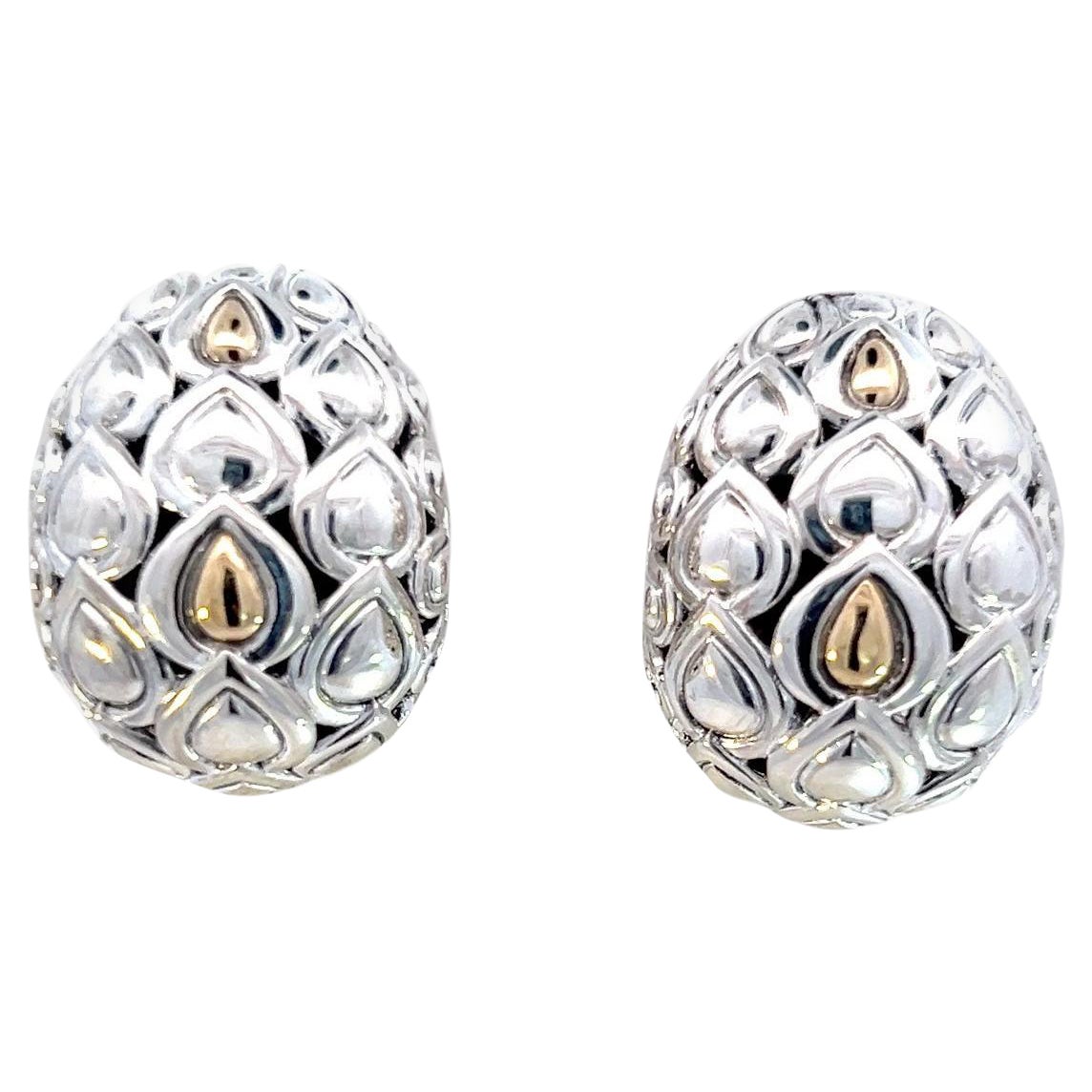 John Hardy Estate Ohrringe aus Sterlingsilber 14k Y Gold