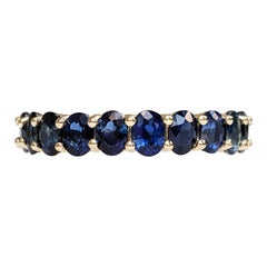 Used NO RESERVE! 5.22Ct Sapphire Eternity Band - Sapphire - 14kt Yellow gold - Ring