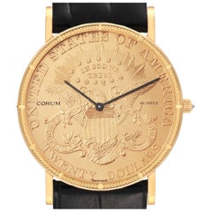 Corum Coin 20 Dollars Double Eagle Yellow Gold Mens Watch 1907