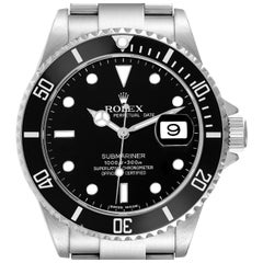 Rolex Submariner Date Black Dial Steel Mens Watch 16610