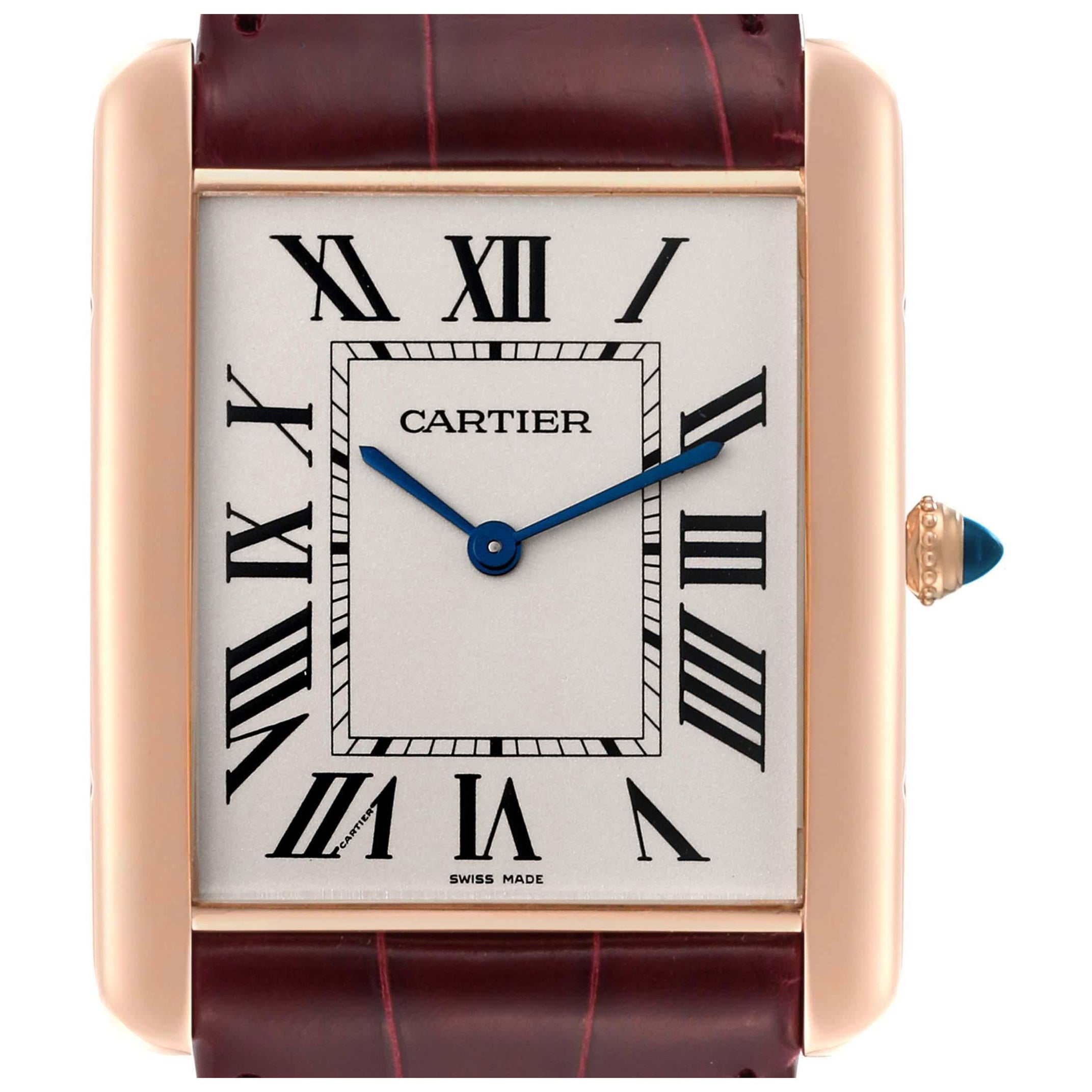 Cartier Tank Louis XL Rose Gold Manual Winding Mens Watch W1560017 Box Papers For Sale