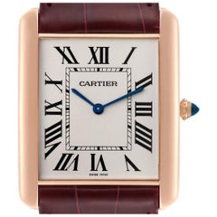 Cartier Tank Louis XL Rose Gold Manual Winding Mens Watch W1560017 Box Papers