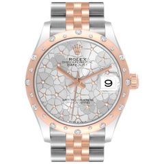 Rolex Datejust 31 Midsize Steel Rose Gold Diamond Ladies Watch 278341 Unworn