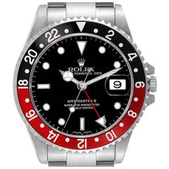 Rolex GMT Master II Negro Rojo Coque Bisel Acero Reloj para caballero 16710 Caja Papeles