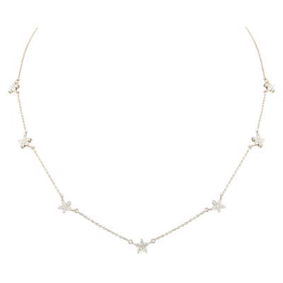 Real Ruby Station Chain Necklace 14k Solid Yellow Gold, Gift for Her ...