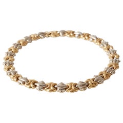 Vintage Carl Bucherer link necklace in two color 18 karat gold