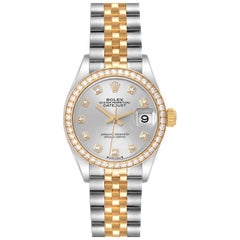 Rolex Datejust Steel Yellow Gold Diamond Ladies Watch 279383 Unworn
