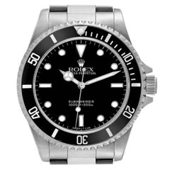 Vintage Rolex Submariner No Date 40mm 2 Liner Steel Mens Watch 14060 Box Papers