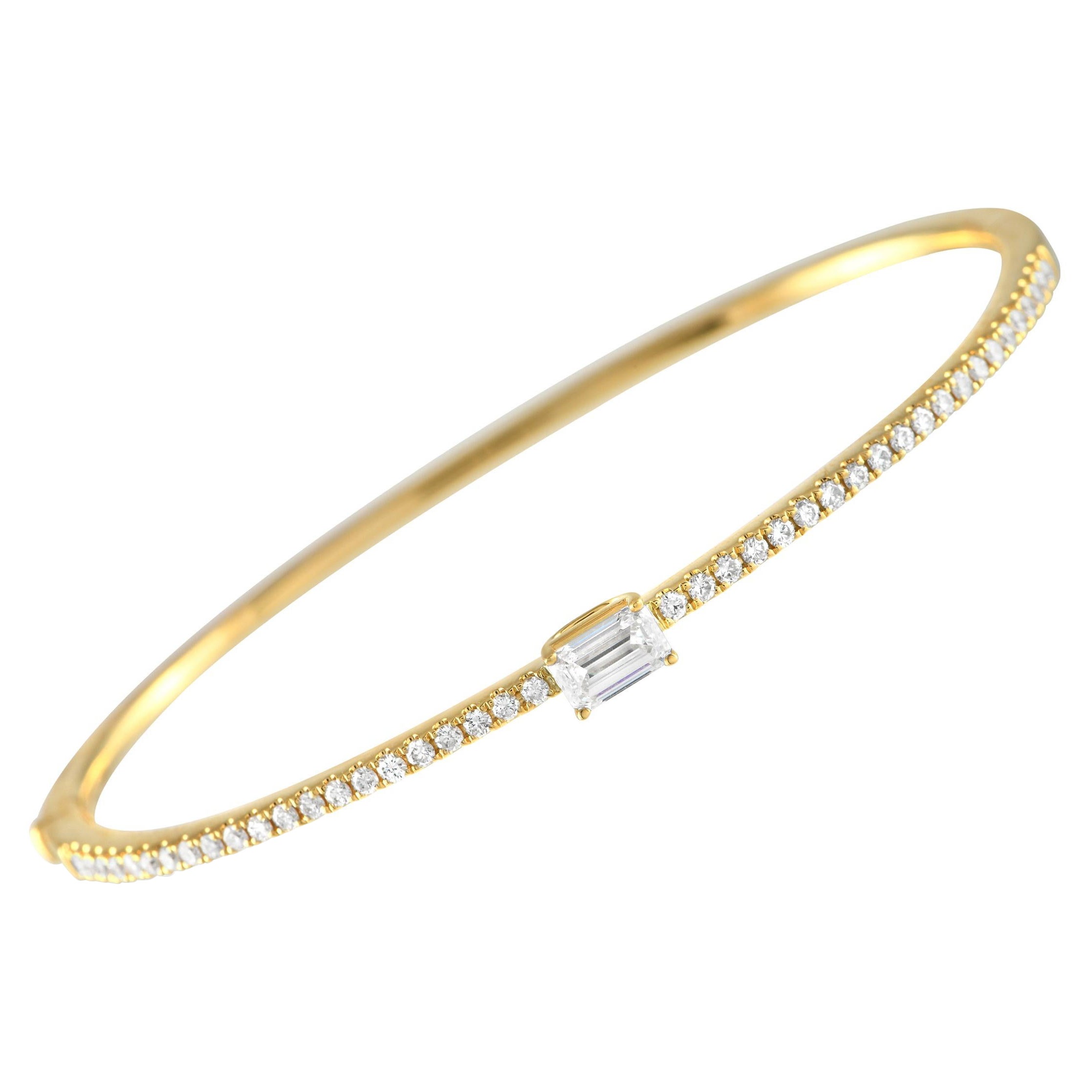 Bracelet en or jaune 18K avec 1.0ct diamant ALB-17966-Y