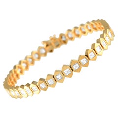 18K Yellow Gold 7.0ct Diamond Bracelet ALB-18602-Y