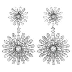 18K White Gold 14.25ct Diamond Dangle Earrings MF24-021424