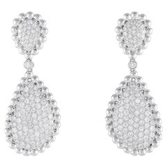 18K White Gold 2.10ct Diamond Dangle Earrings AER-17843