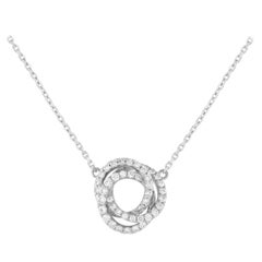 18K White Gold 0.50ct Diamond Triple Ring Necklace ANK-13200-W