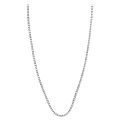 18K White Gold 20.0ct Diamond Long Tennis Necklace MF05-021924
