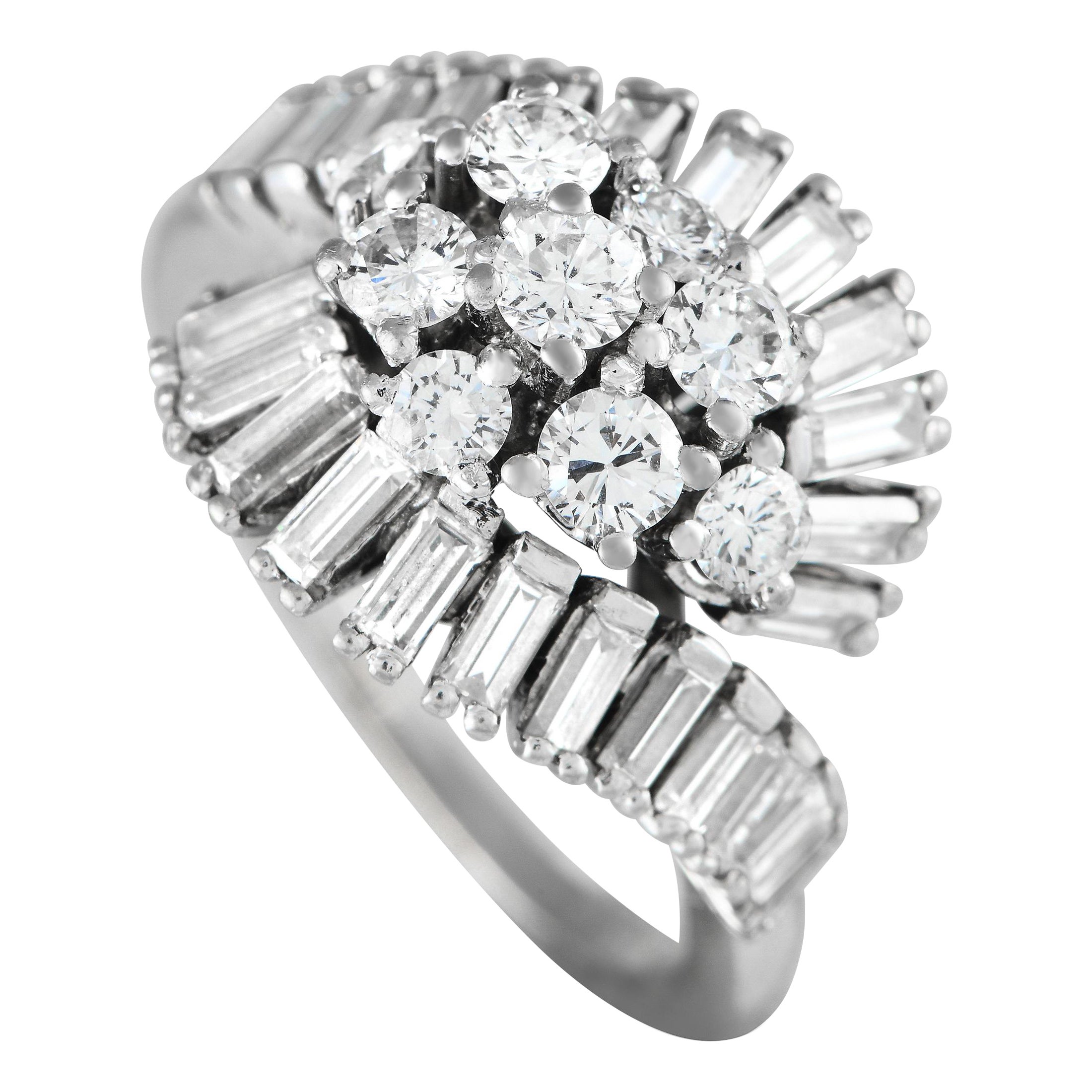 Platinum 1.50ct Diamond Ring MF02-021324 For Sale