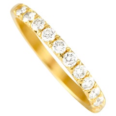 18K Yellow Gold 0.55ct Diamond Half Eternity Band Ring MF10-12223