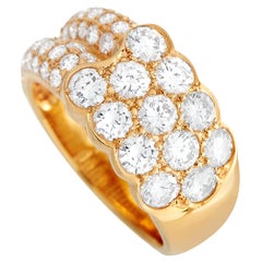 18K Yellow Gold 2.50ct Diamond Scalloped Ring MF03-021424