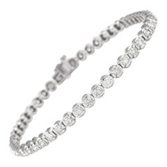 Alexander Beverly Hills 3.35 Carat Diamond Tennis Bracelet 14 Karat White Gold