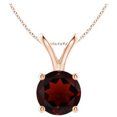 Nature V.I.I.I. 3.2ct Garnet Solitaire Pendentif en or rose 14K