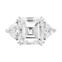 GIA Certified 5 Carat Diamond Three Stone Ring