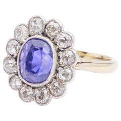 Antique Edwardian Colour Change Sapphire & Diamond Ring