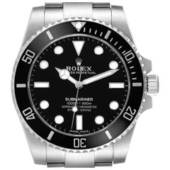Montre Rolex Submariner à cadran noir et lunette en céramique pour hommes 114060 Boîte Carte