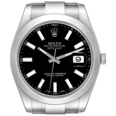 Rolex Datejust II 41mm Black Dial Steel Mens Watch 116300