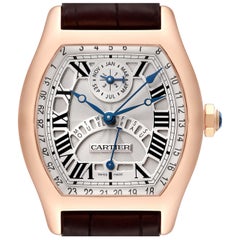 Cartier Tortue Perpetual Calendar Automatic Rose Gold Mens Watch W1580045