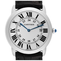 Cartier Ronde Solo Montre pour femmes avec cadran argenté et quartz WSRN0029