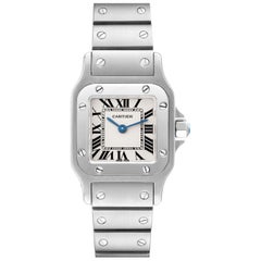 Cartier Santos Galbee Small Silver Dial Steel Ladies Watch W20056D6