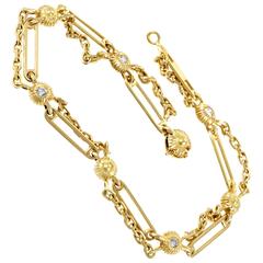 Chaumet Diamond Floral Yellow Gold Bracelet