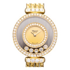 Used Chopard Happy Diamonds - 18k Solid Yellow Gold - Elegant Ladies Cocktail Watch