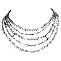 Emilio Jewelry Gia zertifizierte 46 Karat Diamant-Choker-Halskette  