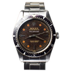 Retro Rolex Milgauss Anti-Magnetic Tropical Honeycomb Dial 6541 Automatic Watch 1958