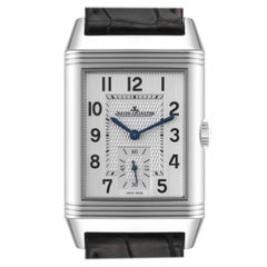 Jaeger LeCoultre Reverso Duo Day Night Steel Mens Watch 215.8.D4 Q3848420 Card