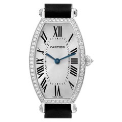 Cartier Tonneau White Gold Diamond Ladies Watch WE400131 Box Papers