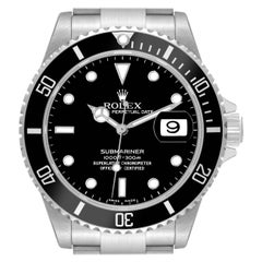 Rolex Submariner Date Black Dial Steel Mens Watch 16610